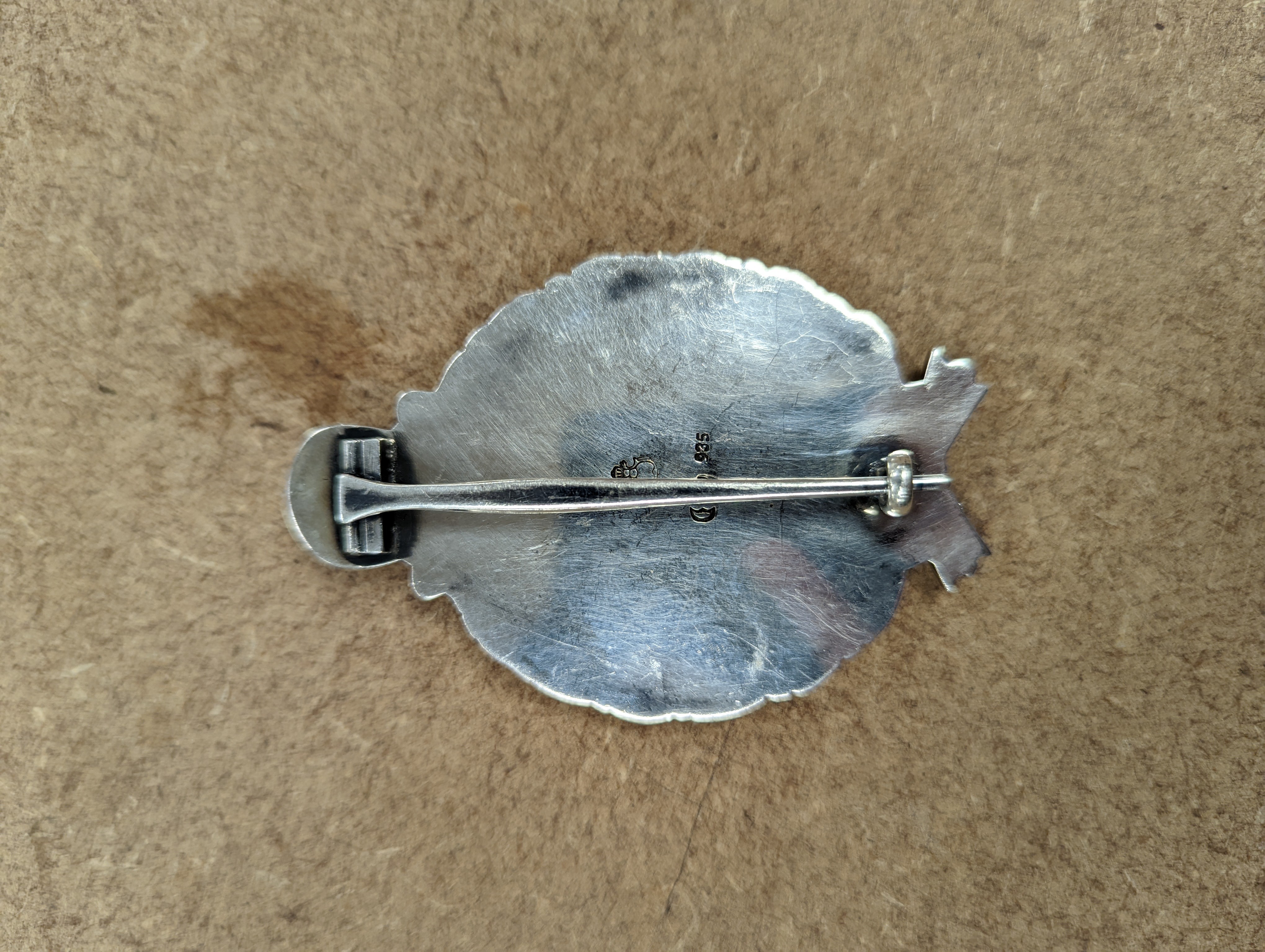 A WWI German 935 standard silver tank combat badge, 2.75in.